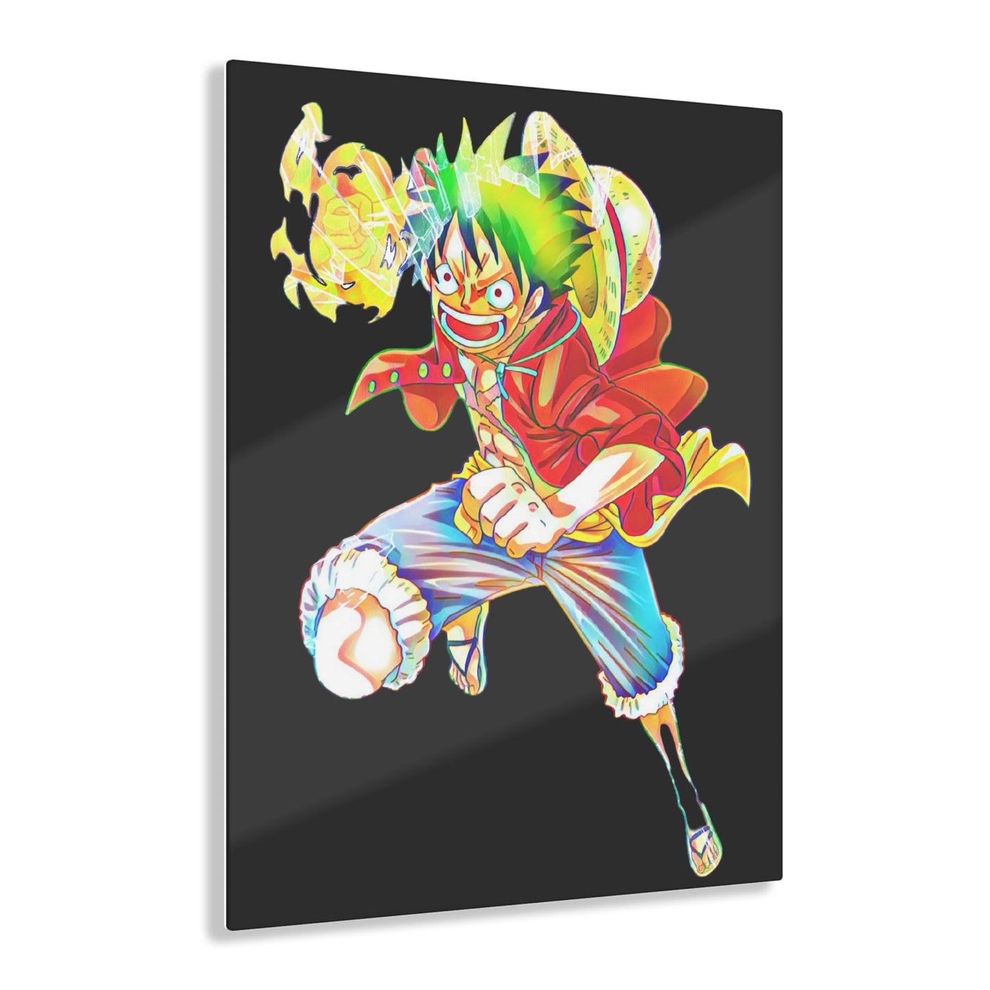 Anime Acrylic Wallart Featuring Luffy