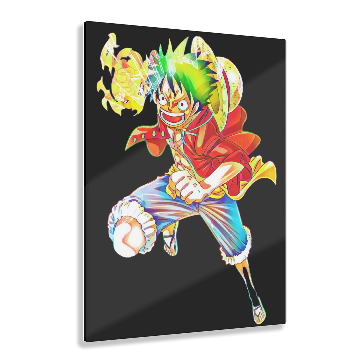 Anime Acrylic Wallart Featuring Luffy