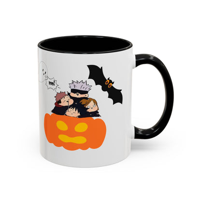 Mug: Jujutsu Heroes Halloween Coffee Mug with Gojo Sensei and Students