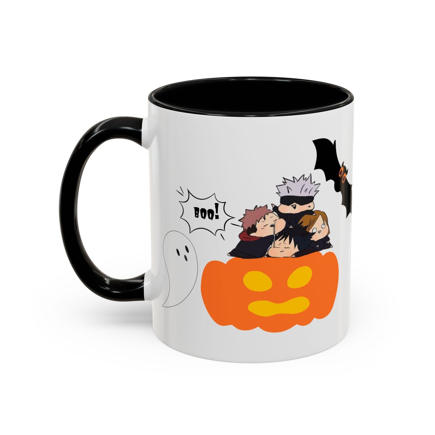 Mug: Jujutsu Heroes Halloween Coffee Mug with Gojo Sensei and Students