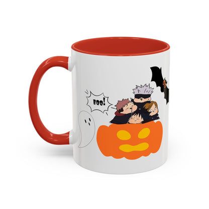 Mug: Jujutsu Heroes Halloween Coffee Mug with Gojo Sensei and Students