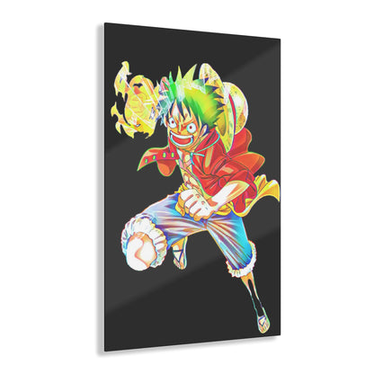 Anime Acrylic Wallart Featuring Luffy