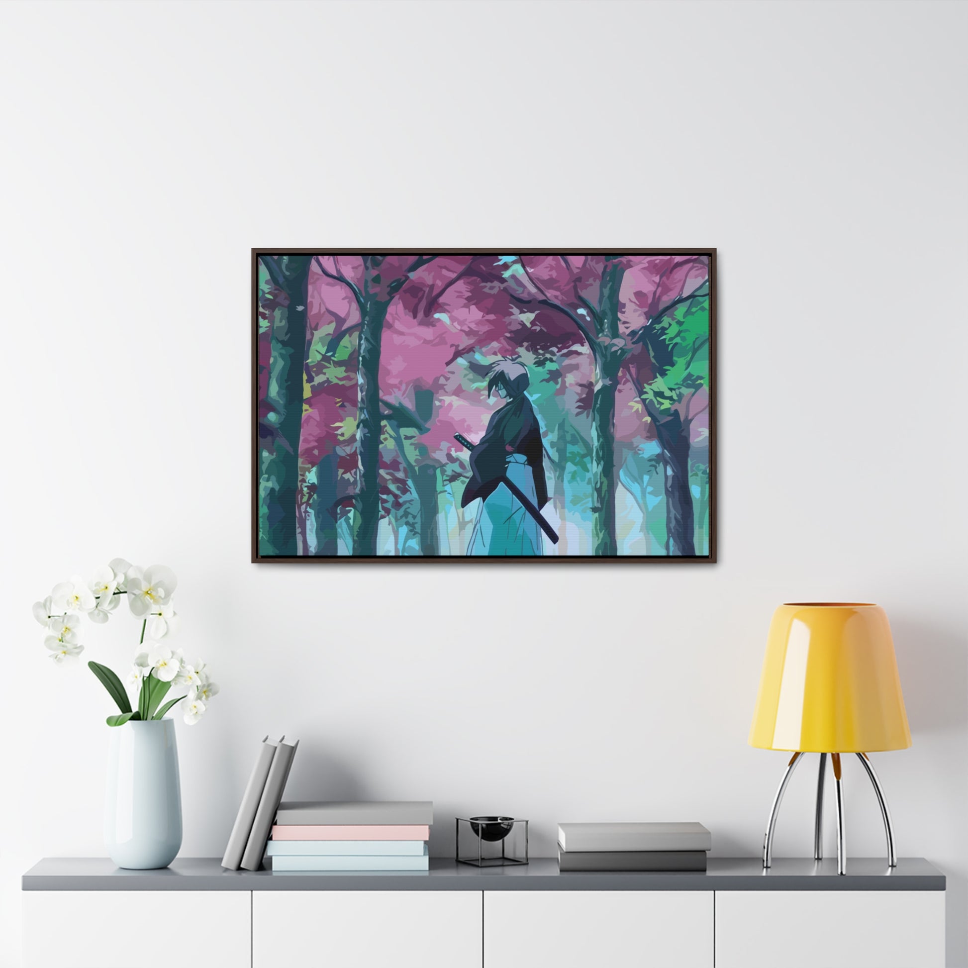 Aesthetic Anime Canvas Wallart featuring Kenshin AnimeInkBug