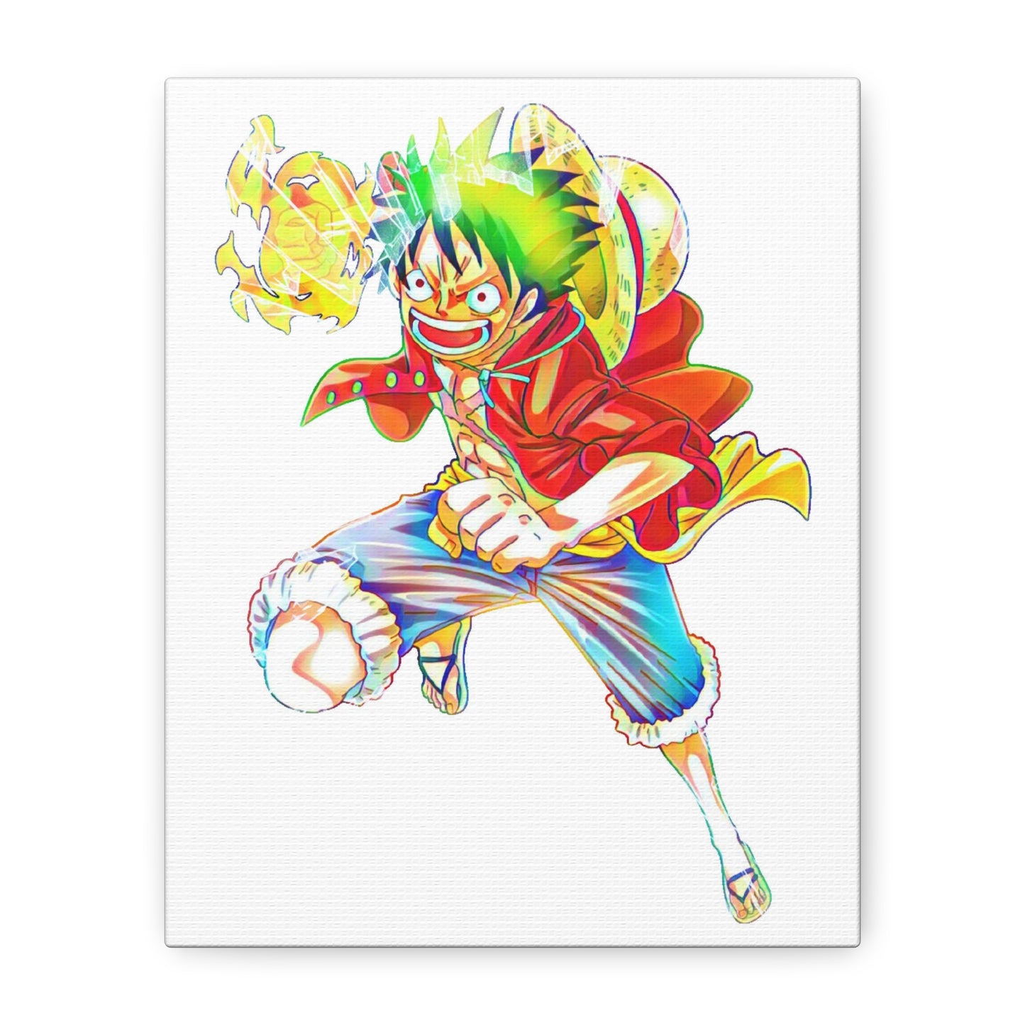 Anime Canvas Wallart Featuring Luffy AnimeInkBug