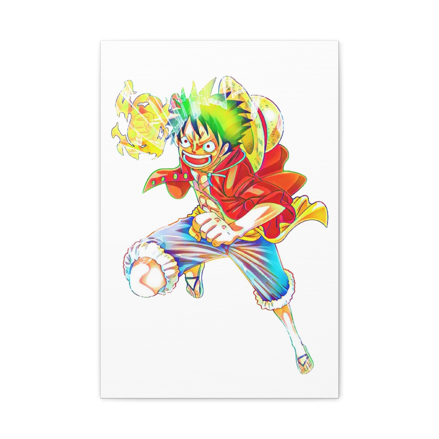 Anime Canvas Wallart Featuring Luffy AnimeInkBug