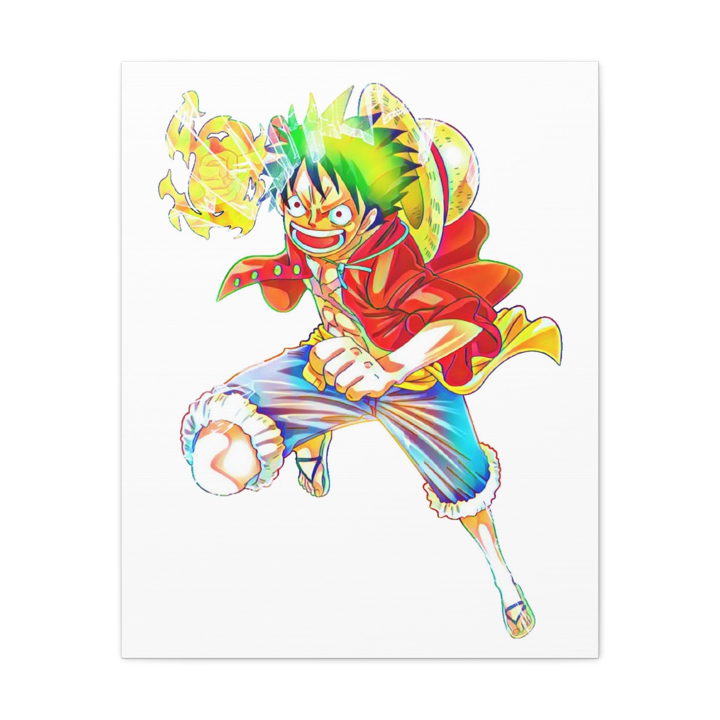 Anime Canvas Wallart Featuring Luffy AnimeInkBug