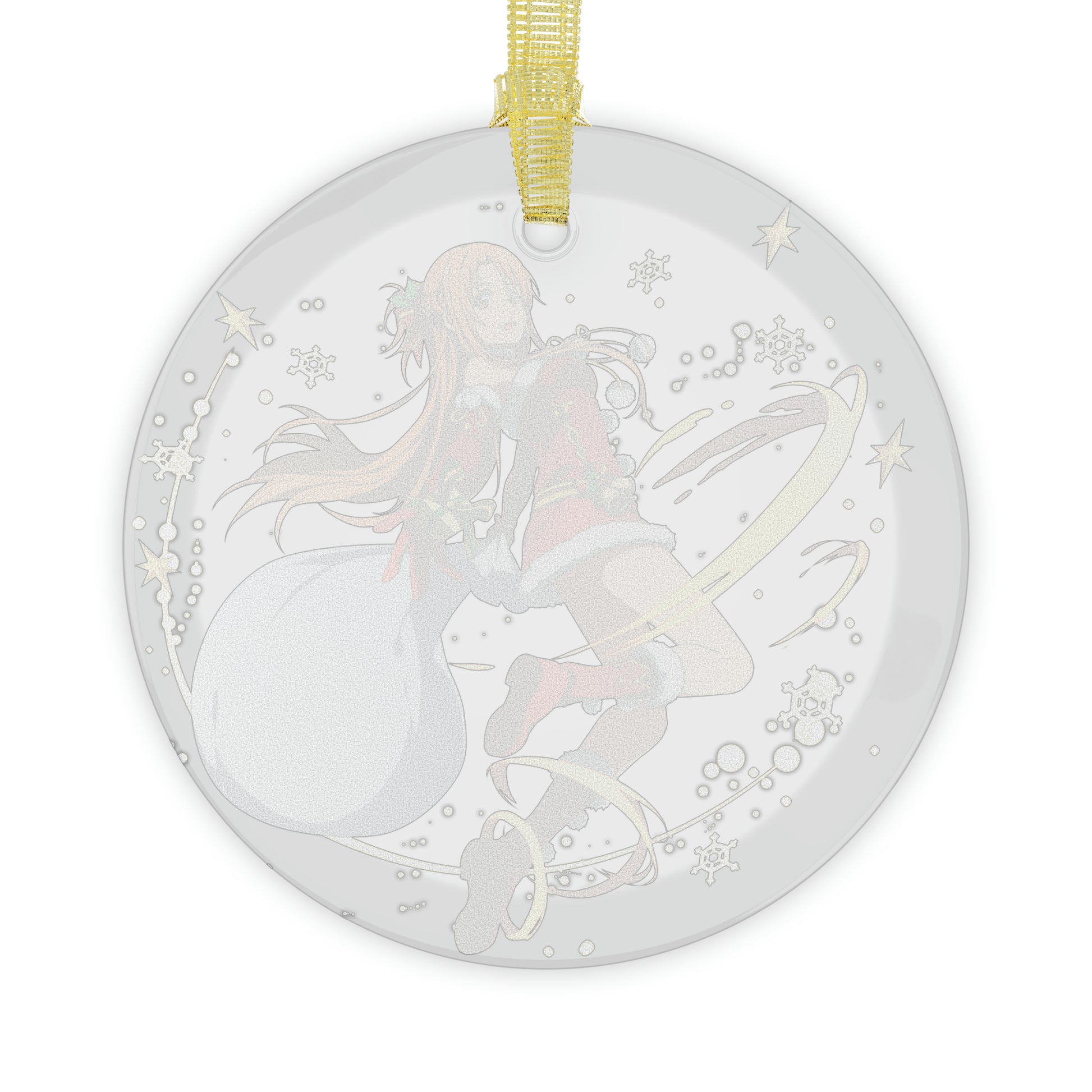 Anime Christmas Glass Ornament Asuna AnimeInkBug