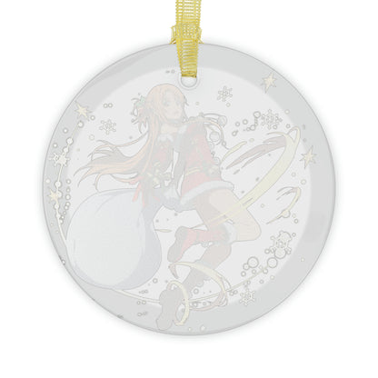 Anime Christmas Glass Ornament Asuna AnimeInkBug