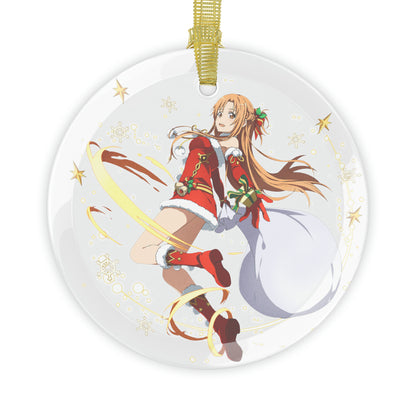 Anime Christmas Glass Ornament Asuna AnimeInkBug