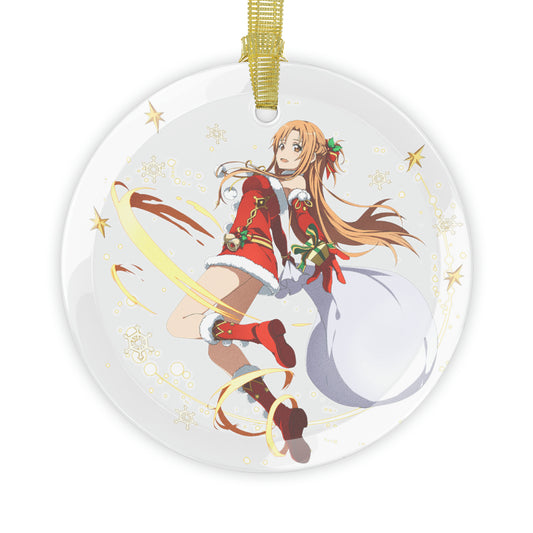 Anime Christmas Glass Ornament Asuna AnimeInkBug