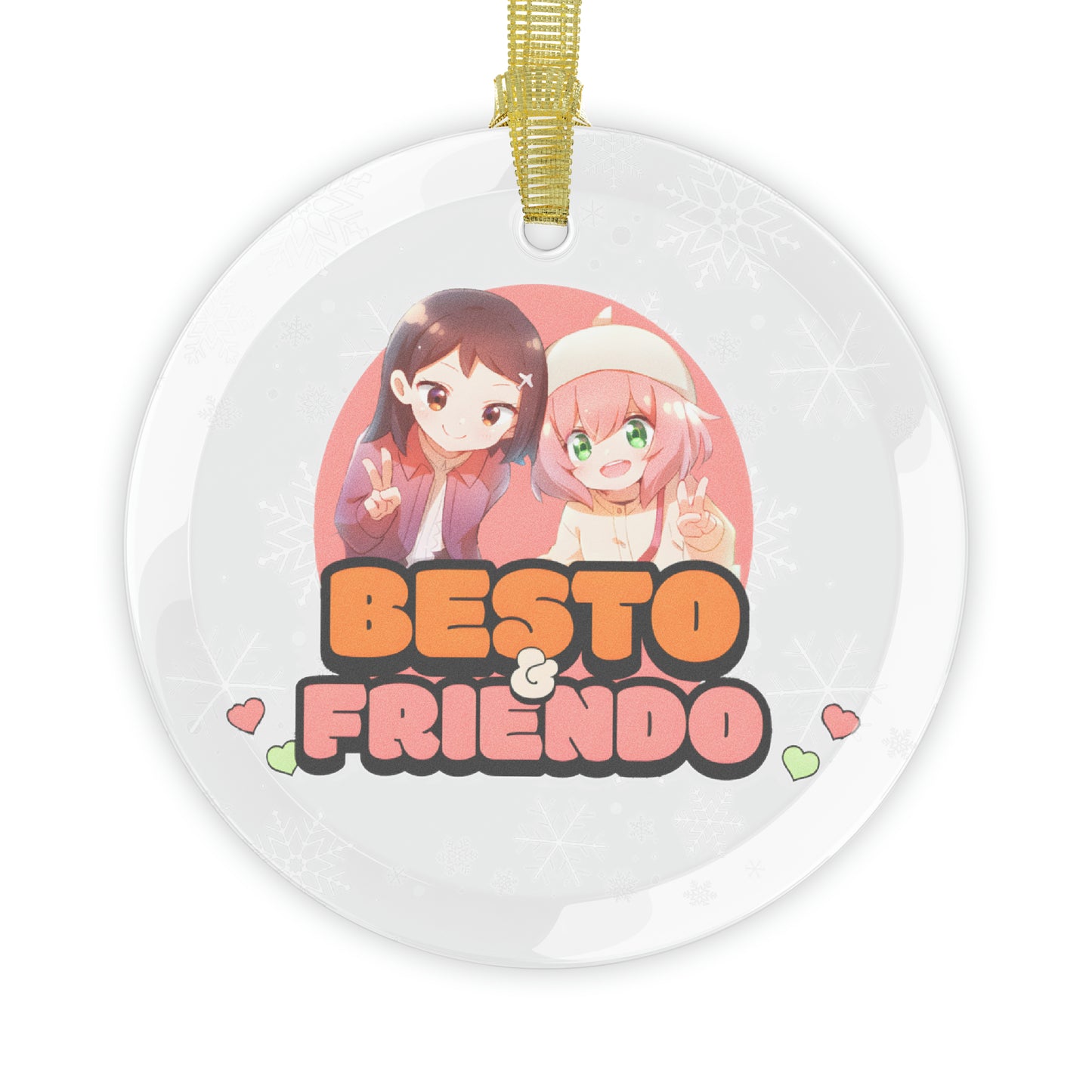 Anime Ornament: Best Friends Glass Decoration with Anya & Friends AnimeInkBug