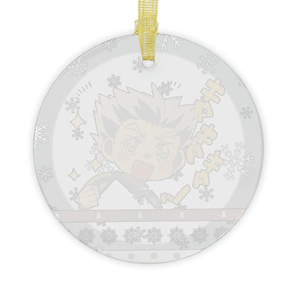 Bokuto Glass Ornament - Striking Anime Decoration AnimeInkBug