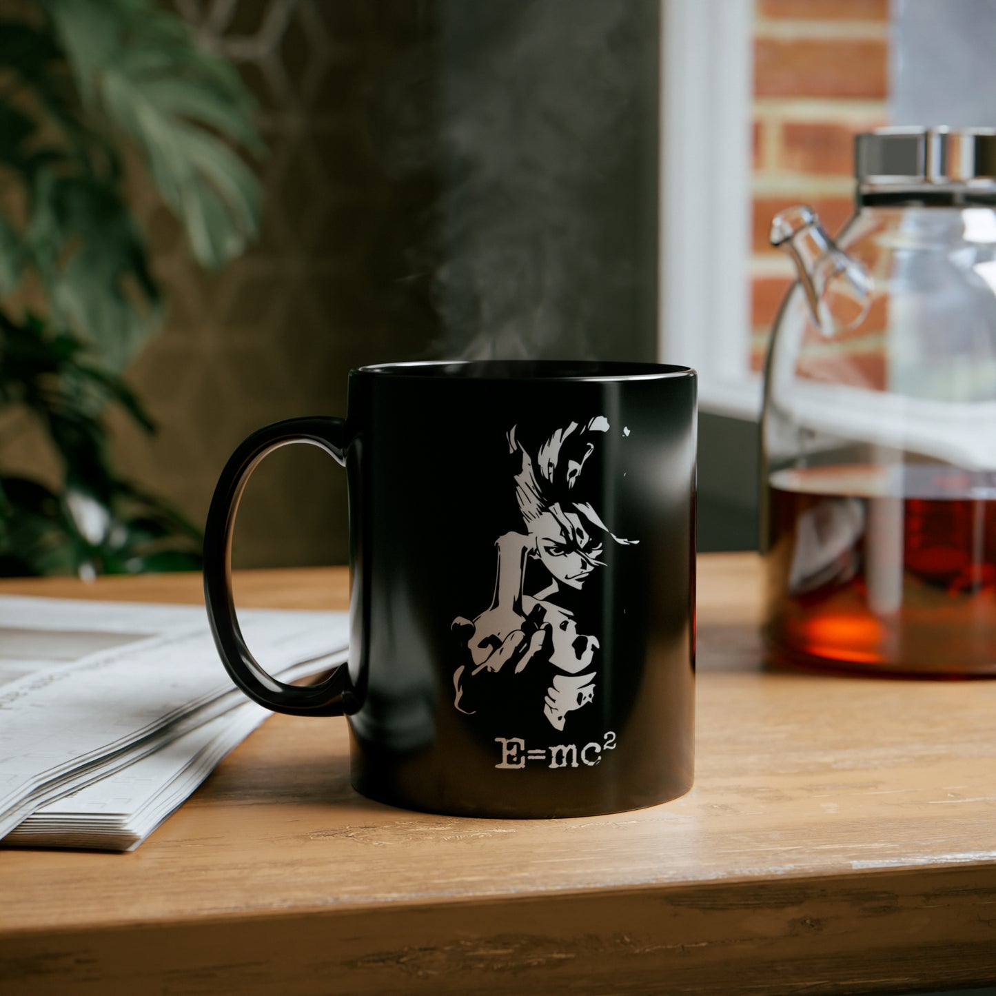 E=mc2 Zenku Black Mug