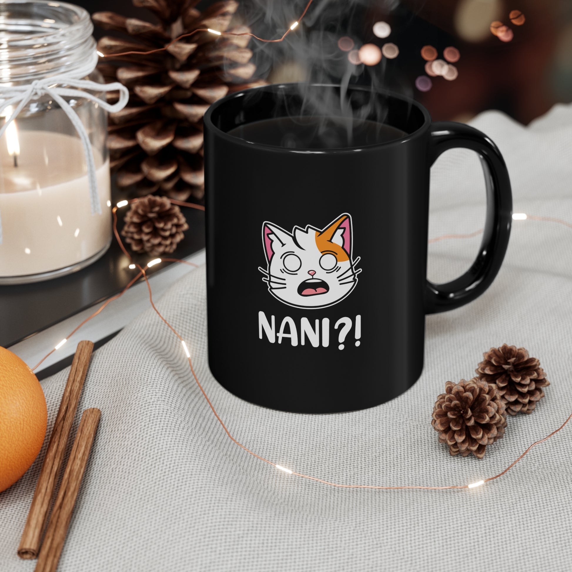 Funny Anime Black Mug AnimeInkBug