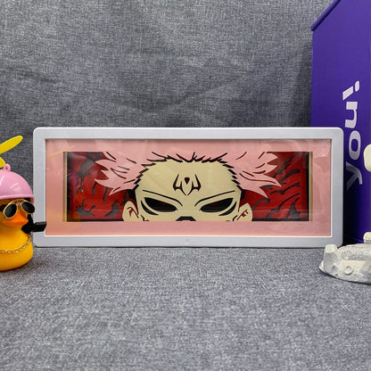 Sukuna Yuji Itadori Lightbox Manga 3d Papercut Table Lamp AnimeInkBug