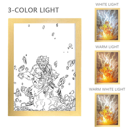 Zenitsu Painting Design 3D Night Light AnimeInkBug