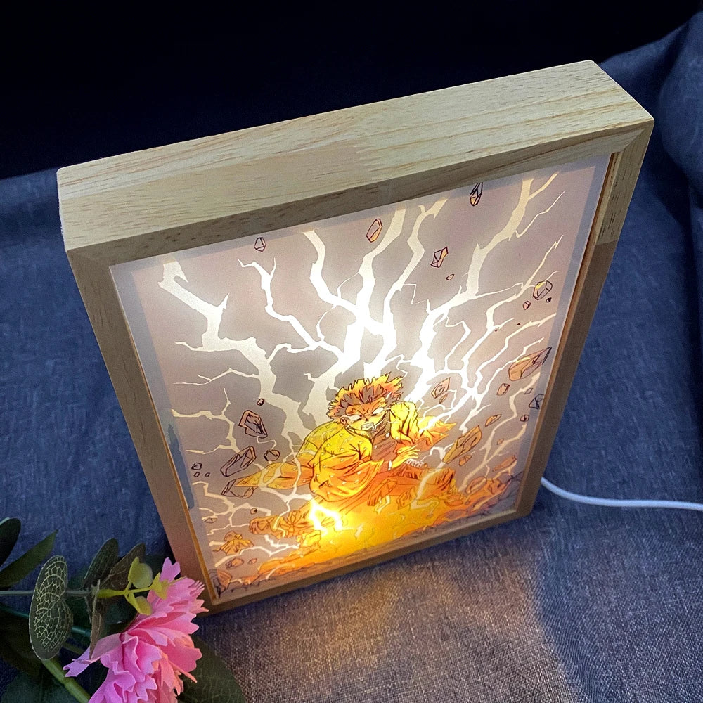 Zenitsu Painting Design 3D Night Light AnimeInkBug